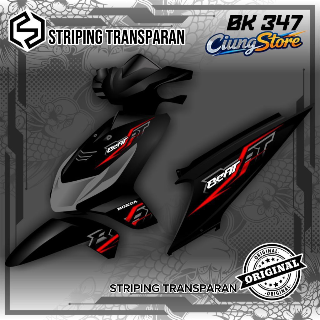 TRANSPARENT BEAT CARBON STRIPING THAILAND VARIATION BEAT CARBON bk 347 bk 354