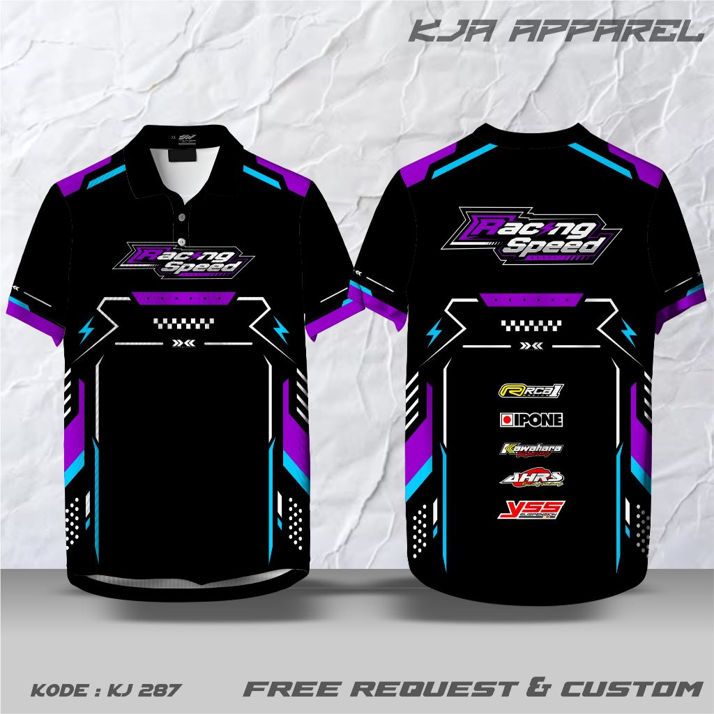 CUSTOM RACING JERSEY, REQUEST POLO COLLAR BUTTON V-NECK COLLAR O-NECK COLLAR, UNIT เสื้อยืด, FULLPRI