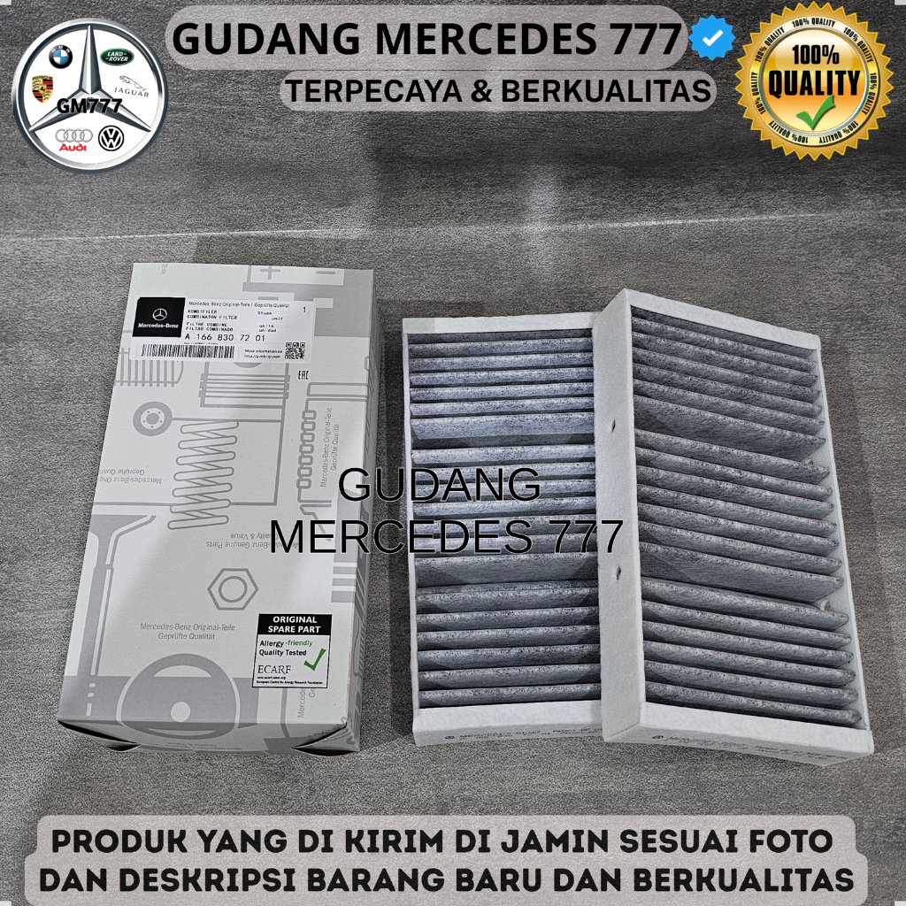 กรอง AC MERCEDES BENZ W166 ML250 CDI ML350 ML400 GL GL GL GLS GLE ORIGINAL A1668307201