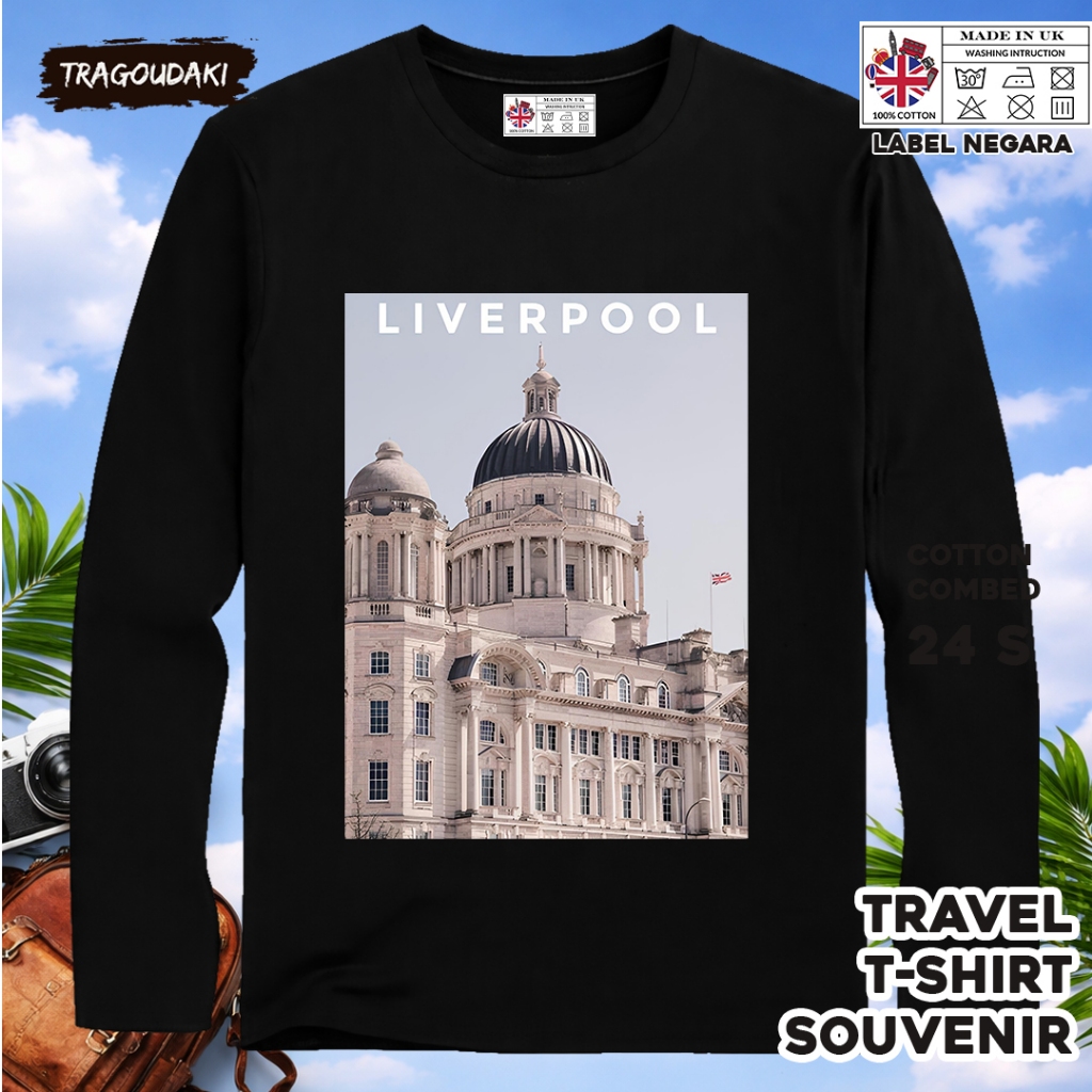 ENGLAND LONG-SLEEVED SOUVENIR เสื้อยืด 13 พร้อม ENGLAND COUNTRY TAG COTTON 24S ของขวัญพรีเมี่ยม SOUV