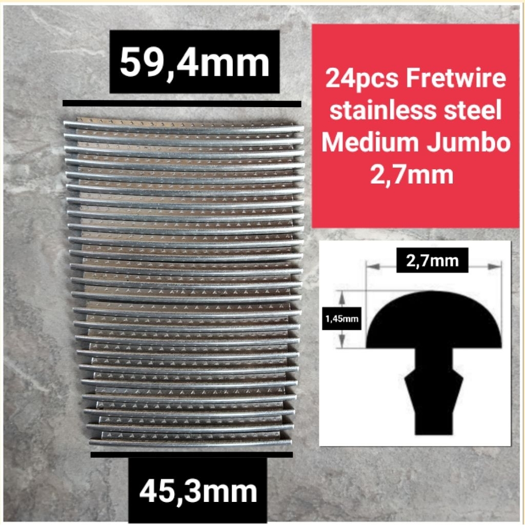 Fretwire สแตนเลส Medium Jumbo 2.7mm fret กีตาร์สแตนเลสเดิม