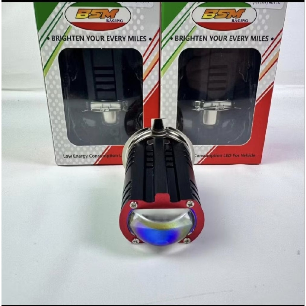CAHAYA H4 ไฟหน้าเลนส์สีน้ําเงิน bdled by bsm H4 DD140 SUPER BRIGHT WHITE YELLOW LIGHT