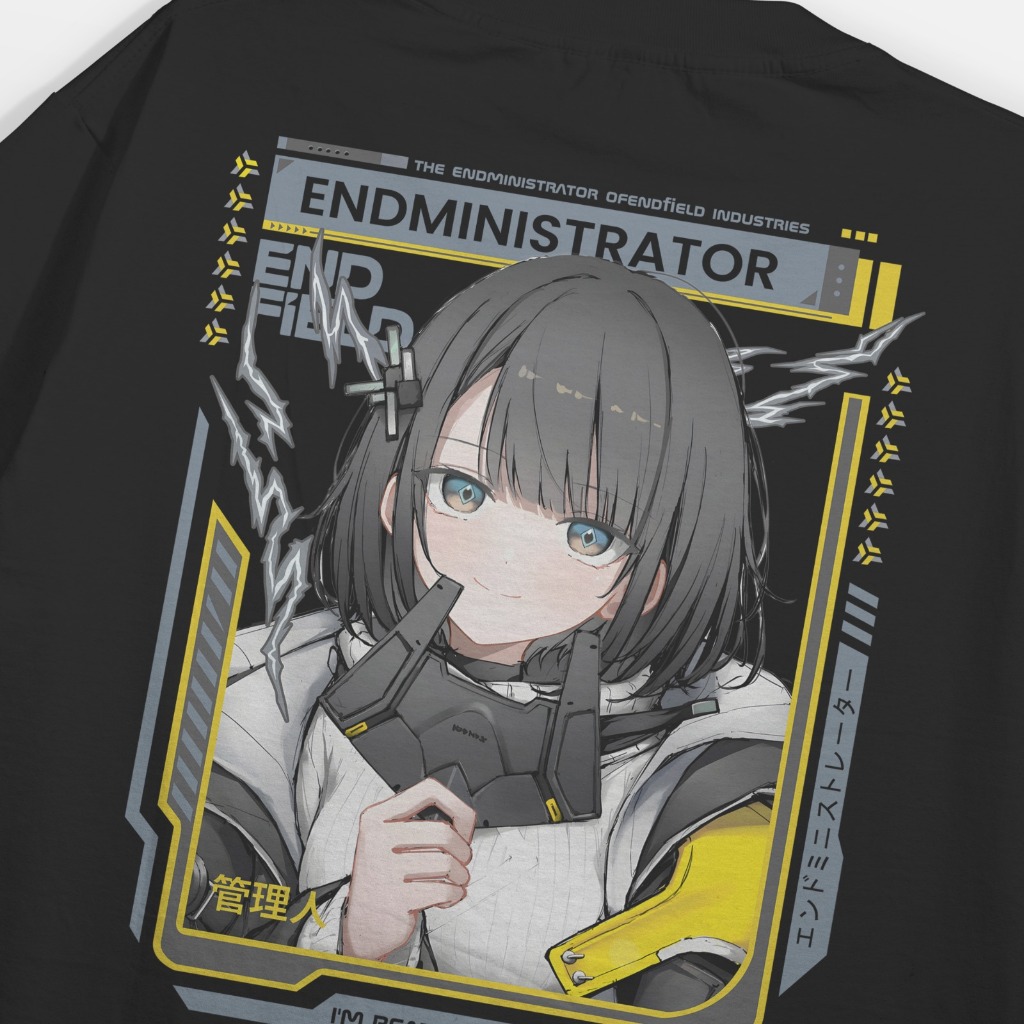 Heavyweight Endministrator Arknights: Endfield Tshirt 230 GSM: Arknights Cotton 20s Endministrator เ