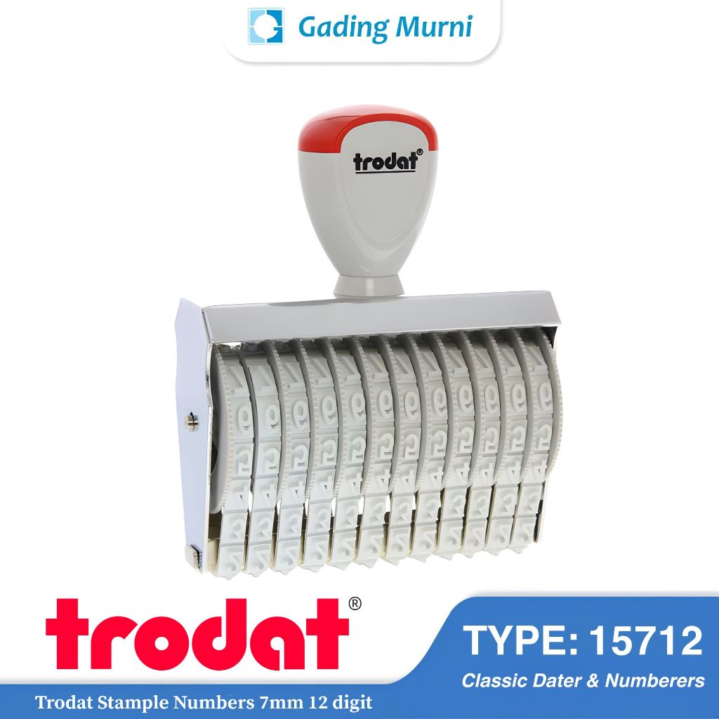 Trodat Stample Numbers 7mm 12 หลัก Classic Date & Numberers TYPE: 15712
