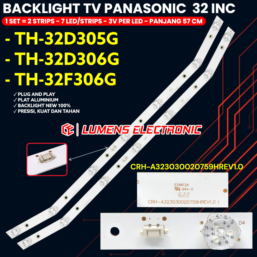 PANASONIC 32 นิ้ว ทีวี BACKLIGHT TH-32F306G TH-32D305G TH-32D306G CRH-A323030020759HREV1.0 ฉัน
