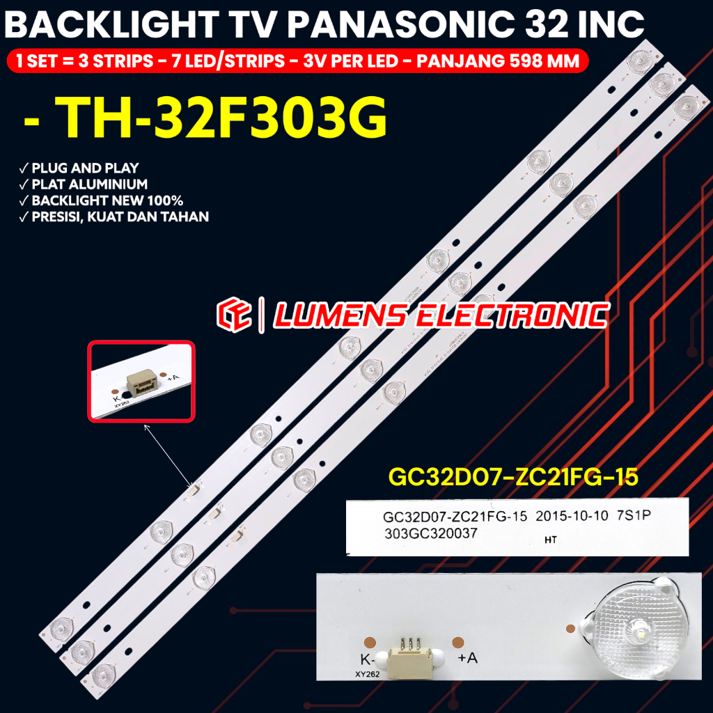 PANASONIC 32 นิ้ว ทีวี BACKLIGHT TH-32F303G TH32F303G 32F303G RF-EG320E32-0701S-11A5