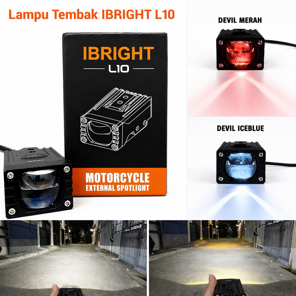 CAHAYA Ibright L10 Spotlight - เลนส์สีน้ําเงิน Bilined Light Spotlight