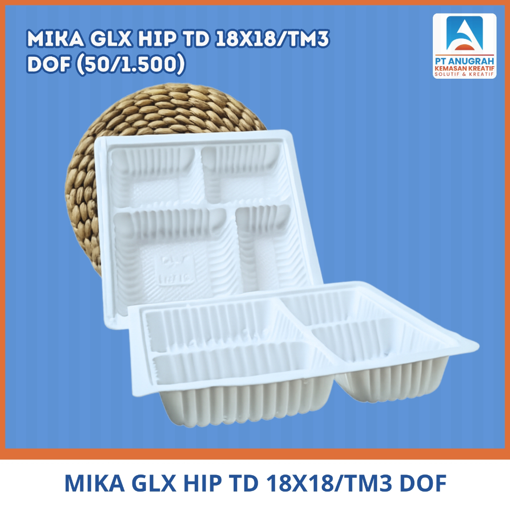 (1 แพ็ค) Mika Dos Nasi Glx Hip Td 18x18/Tm3 Dof / Mika เครื่องเคียง เนื้อหา 4 ส่วน 50 ชิ้น