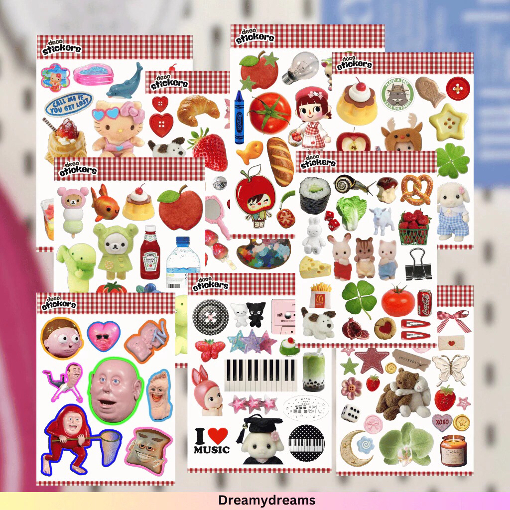 DECO STICKER SHEET FOR JOURNALING SCRAPBOOK JUNK JOURNAL vol 3