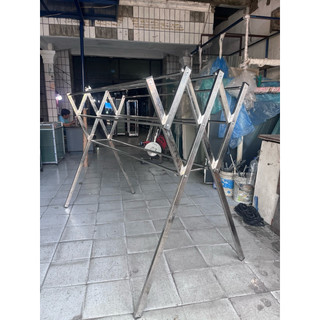 Jemuran Stainless 9 Palang Kaki Kotak BERAT 14KG - Tebal 1mm Anti Karat Super Jumbo