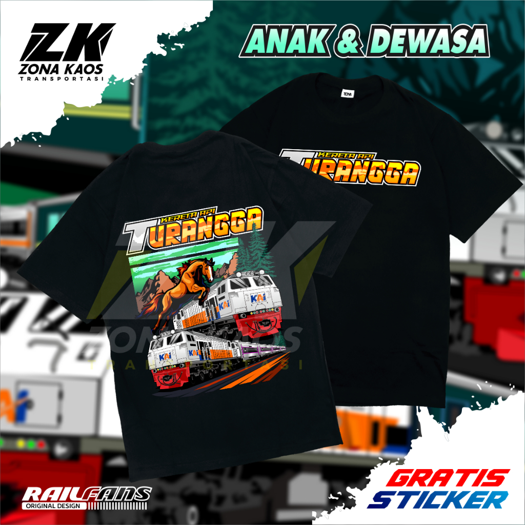 (สติ๊กเกอร์ฟรี) TURAGA V2 KAI TRAIN เสื้อยืดสําหรับ CHILDREN และผู้ใหญ่ - เสื้อผ้า KAI TRAIN สําหรับ