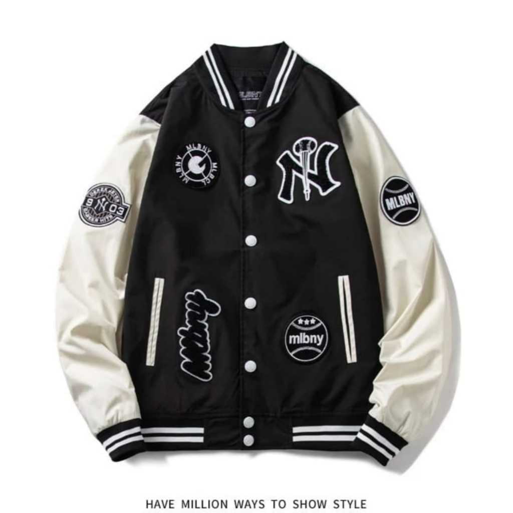 OVERSIZE MLB BASEBALL VARSITY JACKET THICK FLEECE PREMIUM