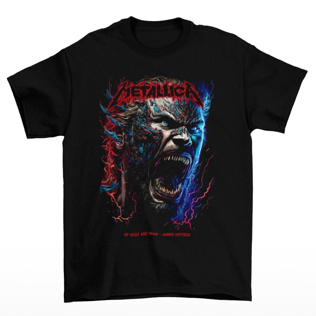 เสื้อยืดวง Tomoshinc Metallica - Of Wolf And Man