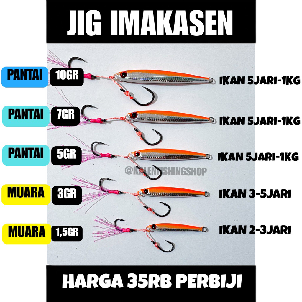 JIG IMAKASEN KALEN / เหยื่อหล่อสําหรับ MUARA และทะเล