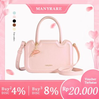Manyrare Lysmare Tas Bahu & Tangan Wanita Warna Pink - Desain Unik dengan Charm Lumba-lumba Trendi Cocok untuk Daily