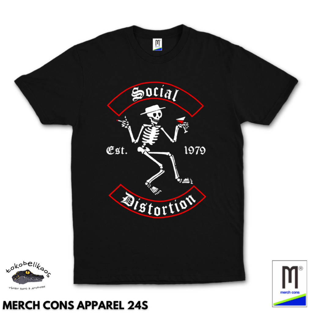 ชม.98 | SOCIAL DISTORTION BAND เสื้อยืด TAG MERCHCONS APPAREL COTTON 24S