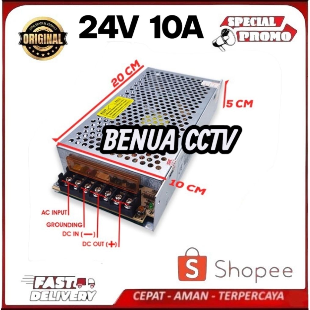 24V 10A 240W Power Supply Adapter Transformer 1000% FULL POWER GUARANTE