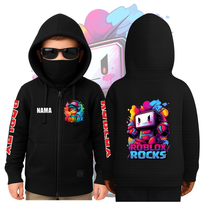 เสื้อแจ็คเก็ตเสื้อฮู้ดนินจาเด็กผู้ชาย รุ่น Creative Roblox Game (RBX) อายุ 4-14 ปี HTM (แฟชั่น)