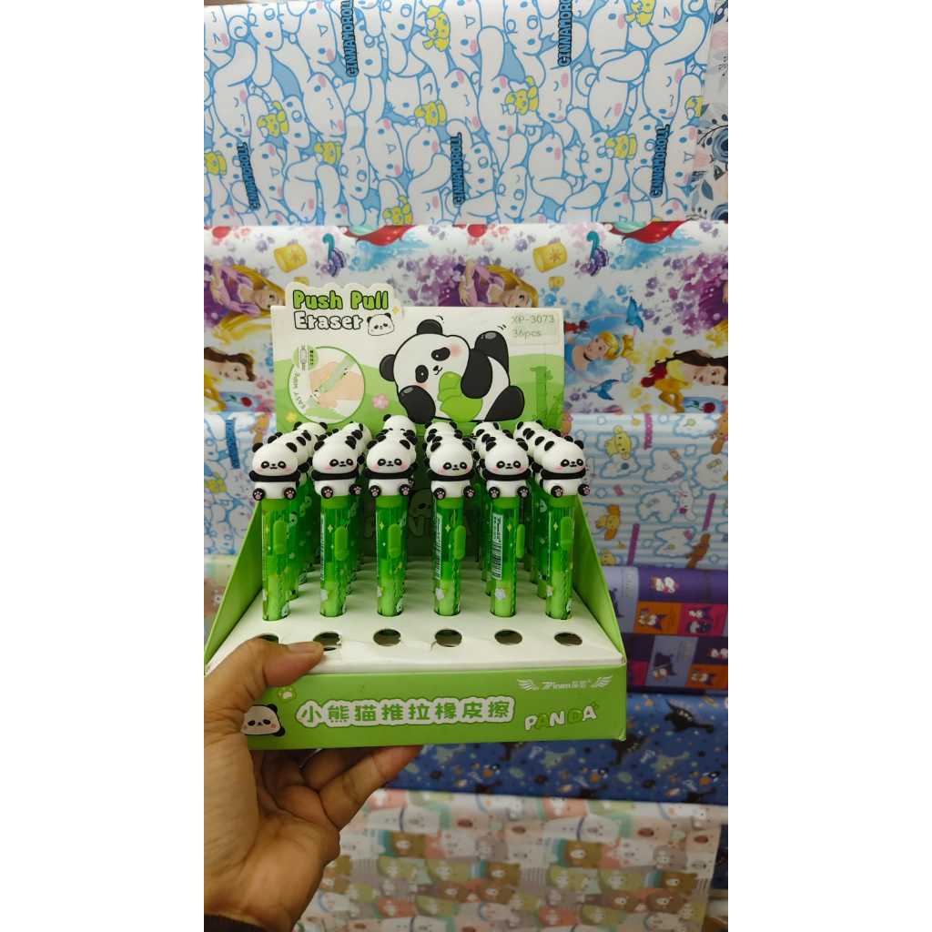 PANDA STICK PUSH PULL ERASER