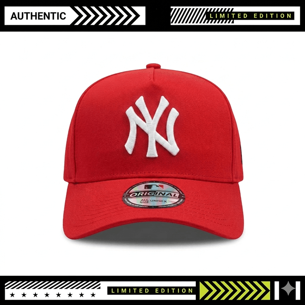 MERAH NY White Red MLB Hat - Baseball 9Forty A-Frame