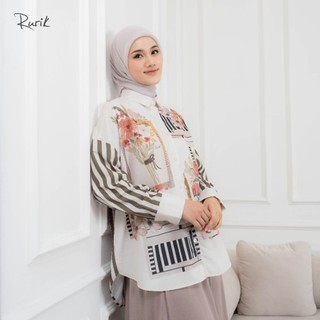 RURIK VOL 1 MEI DANIELLA PRINT SHIRT - Kemeja Atasan Wanita Terbaru