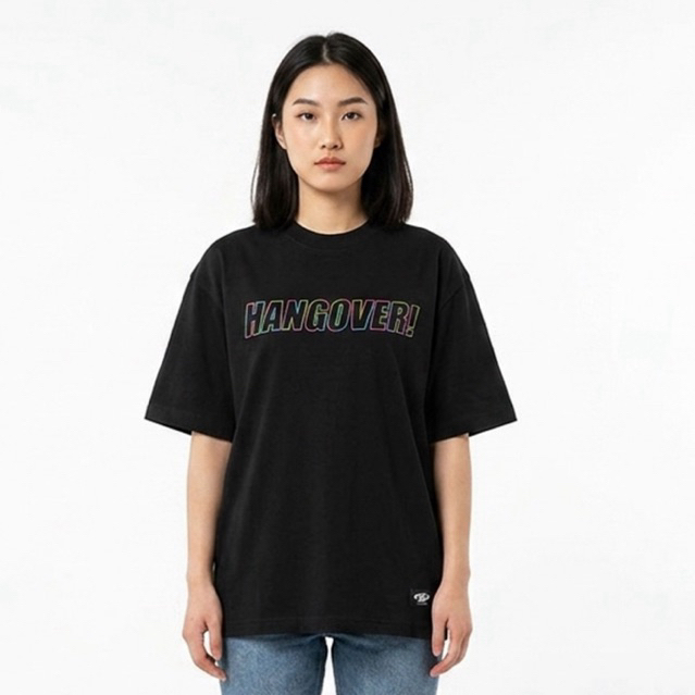 Hgvr T Shirt Tsh 248 Black แถมฟรีแว่นตาและแพ็คสติ๊กเกอร์ฟรี