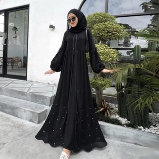 Nadira Abaya Gamis Wanita Muslimah Terbaru Kekinian Bahan Ceruty Babydoll Mewah Dan Elegan