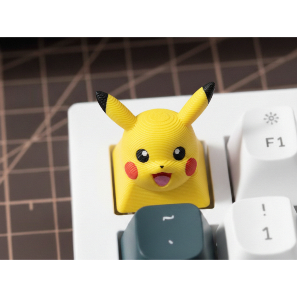 POKOMON Pikachu Keycap Smooth Cherry MX Mechanical Keyboard