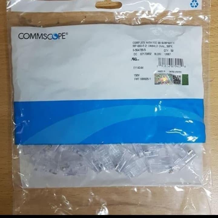 Connector Rj45 Commscope Amp Connector Rj45 Comscope Comscope เนื้อหา 50 ชิ้น