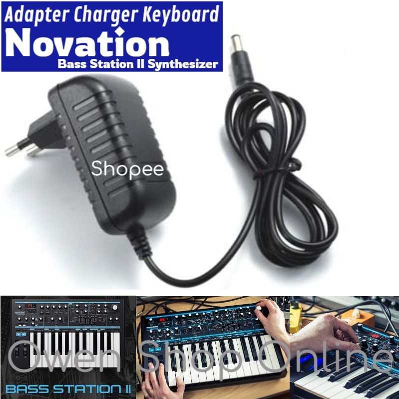 Novation Bass Station II คีย์บอร์ดอะแดปเตอร์ชาร์จ Synthesizer Adapter