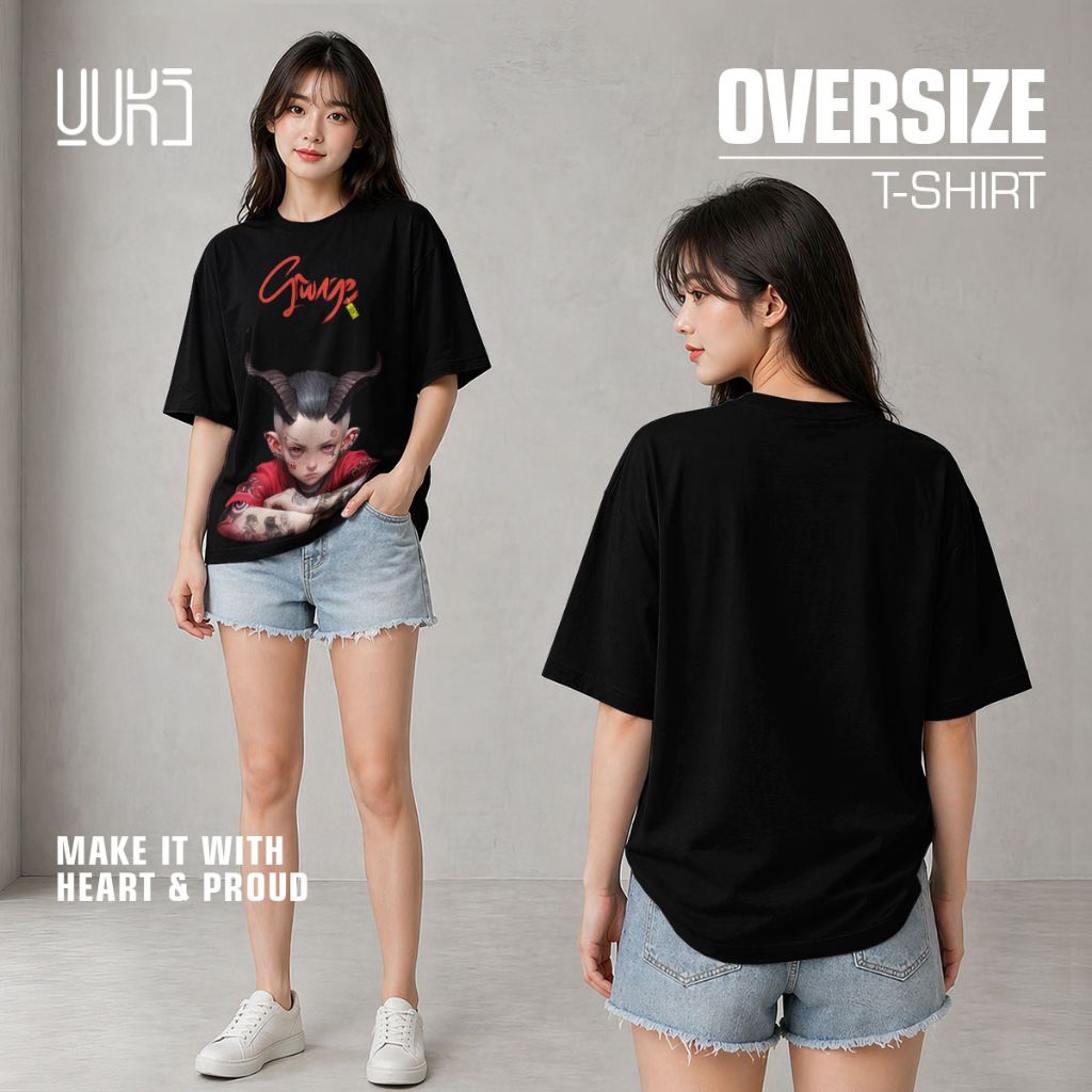 OVERSIZE PREMIUM THICK COOL เสื้อยืดสําหรับผู้ชายและผู้หญิงผ้าฝ้าย COMBED 24s TSHIRT ขนาดใหญ่ ORIGIN