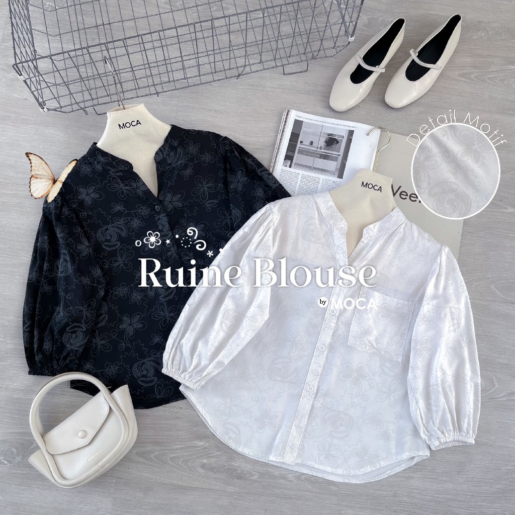 RUINA BLOUSE COTTON PRINTING PREMIUM COOL COMFORTABLE โดย MOCA