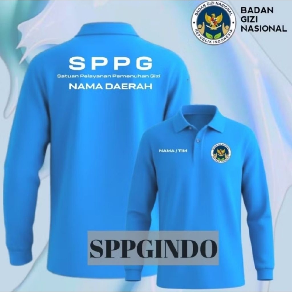 เสื้อยืดคอปกสกรีนลายโลโก้ BGN ด้านหลัง เอสพีพีจี | ความยาว S - 3XL Custom MBG BGN SPPG