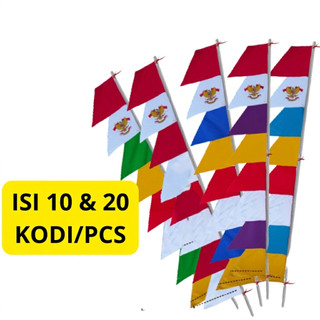 BENDERA MERAH PUTIH UMBUL UMBUL ISI 1 KODI 20&10 PCS