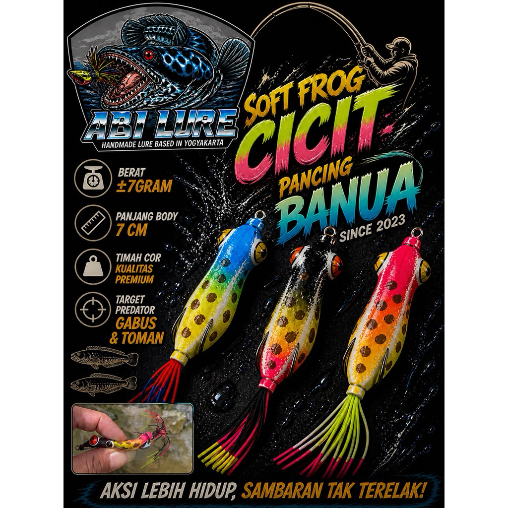 SOFT FROG ABI LURE CICIT 7CM-7GRAM