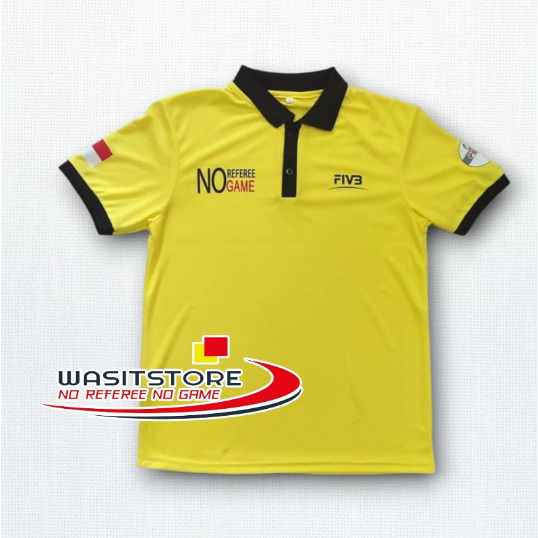 VOLLEYBALL REFEREE SHIRT Md: POLO (ไม่มี REFEREE NO GAME-FIVB-PBVSI-INDO-REFEREE) ขนาดใหญ่
