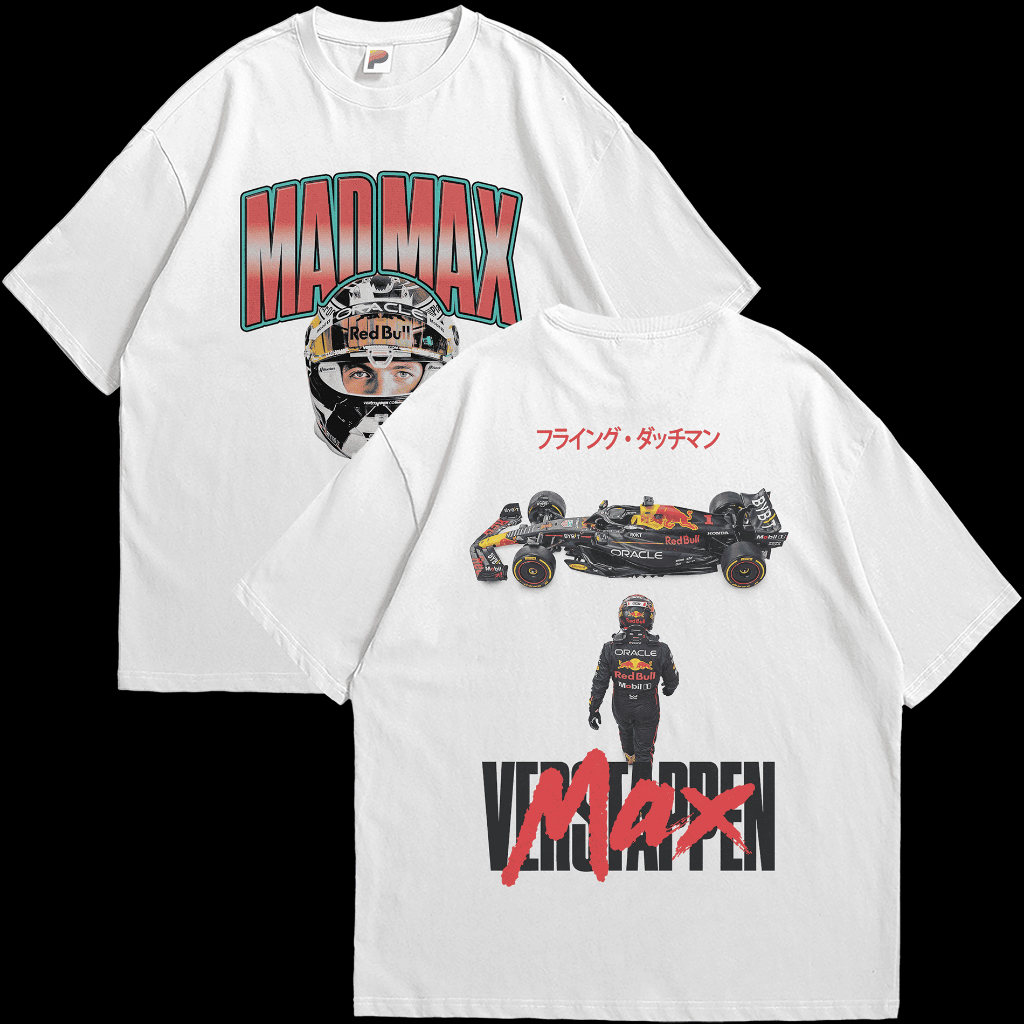 Max Verstappen T-Shirt เสื้อโอเวอร์ไซส์ผู้ชาย Combed 24s