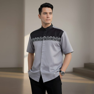 Baju koko pria dewasa baju koko bisa COD Baju koko pendek bordir fashion muslim pria dewasa