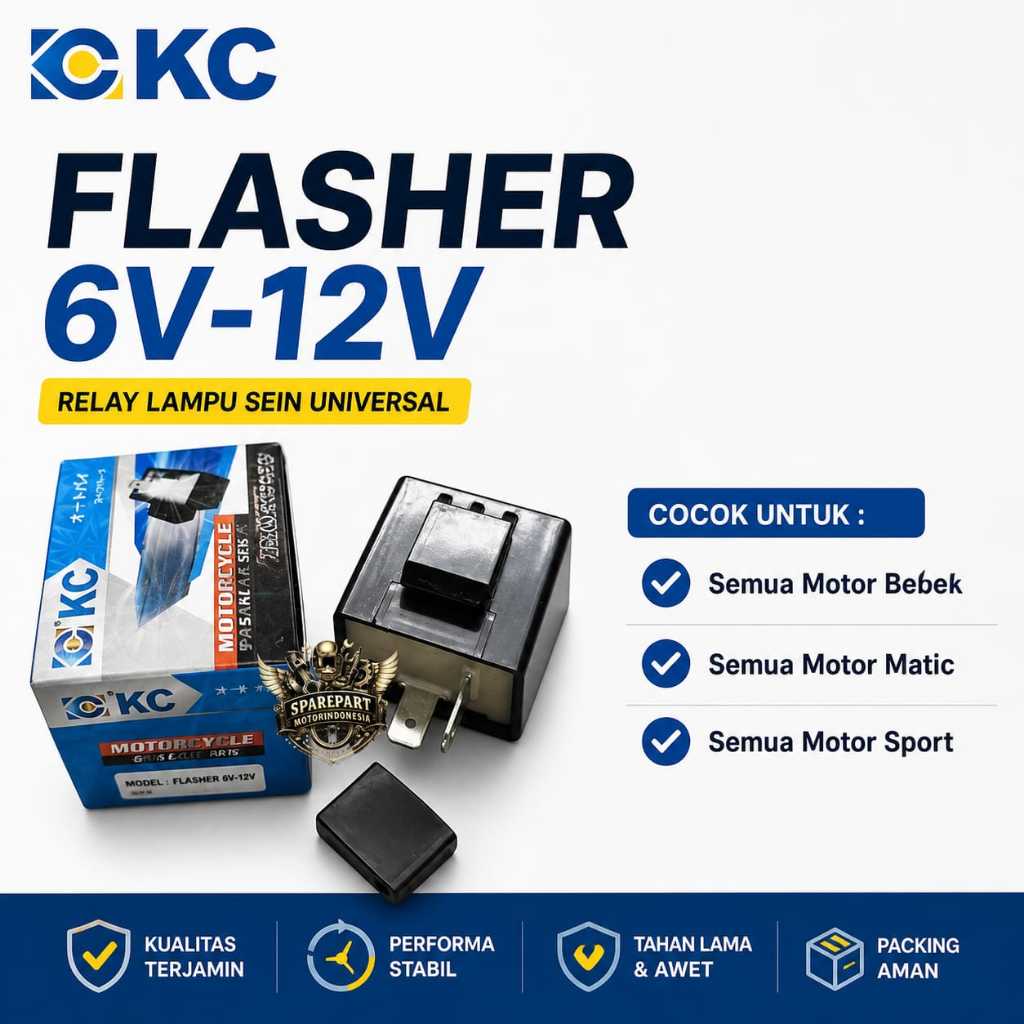 KC BRAND FLASHER SEN (BUNYI) สําหรับรถจักรยานยนต์ทั้งหมด (KECUALI VARIO 125/150 2018 และ ABOVE)
