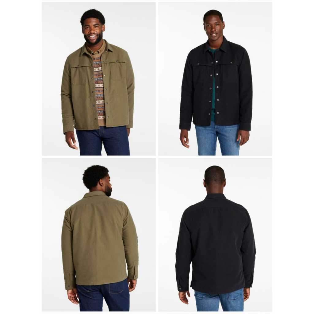 LLBean Mens Signature Heritage Moleskin Shirt Jacket
