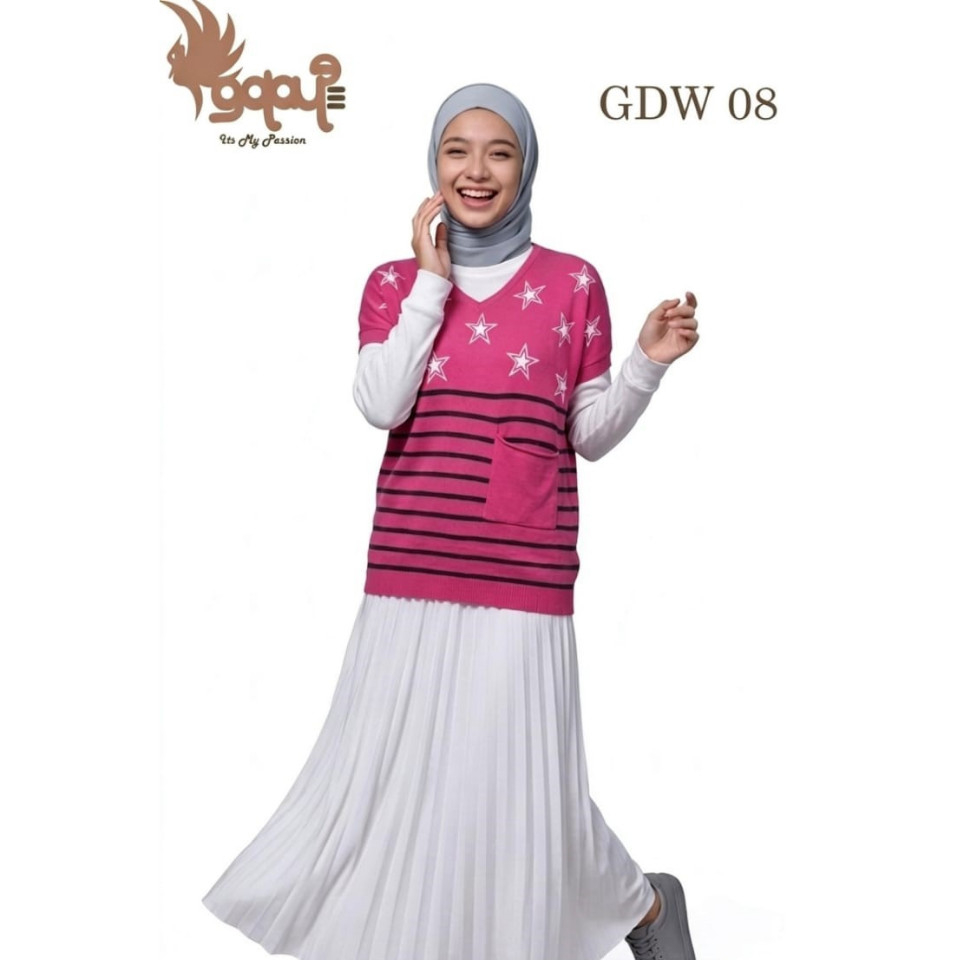 GDW 08 Galaule Store เสื้อถักคอมพิวเตอร์สําหรับผู้หญิง