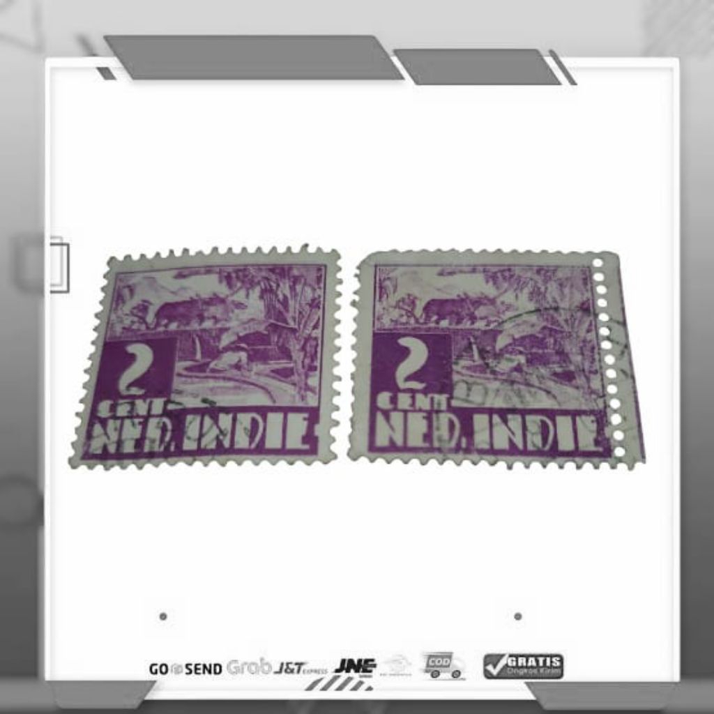 Ned Indie 2 Cent แสตมป์มือสอง