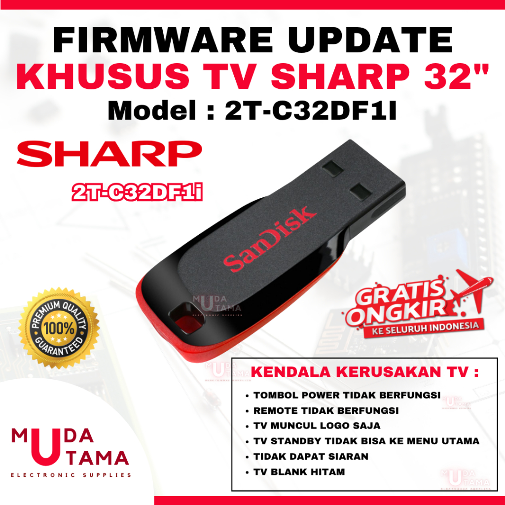 USB Update Firmware SMART TV SHARP 2T-C32DF1i - Flashdisk Update Firmware TV SHARP 2T-C32DF1i - Flas