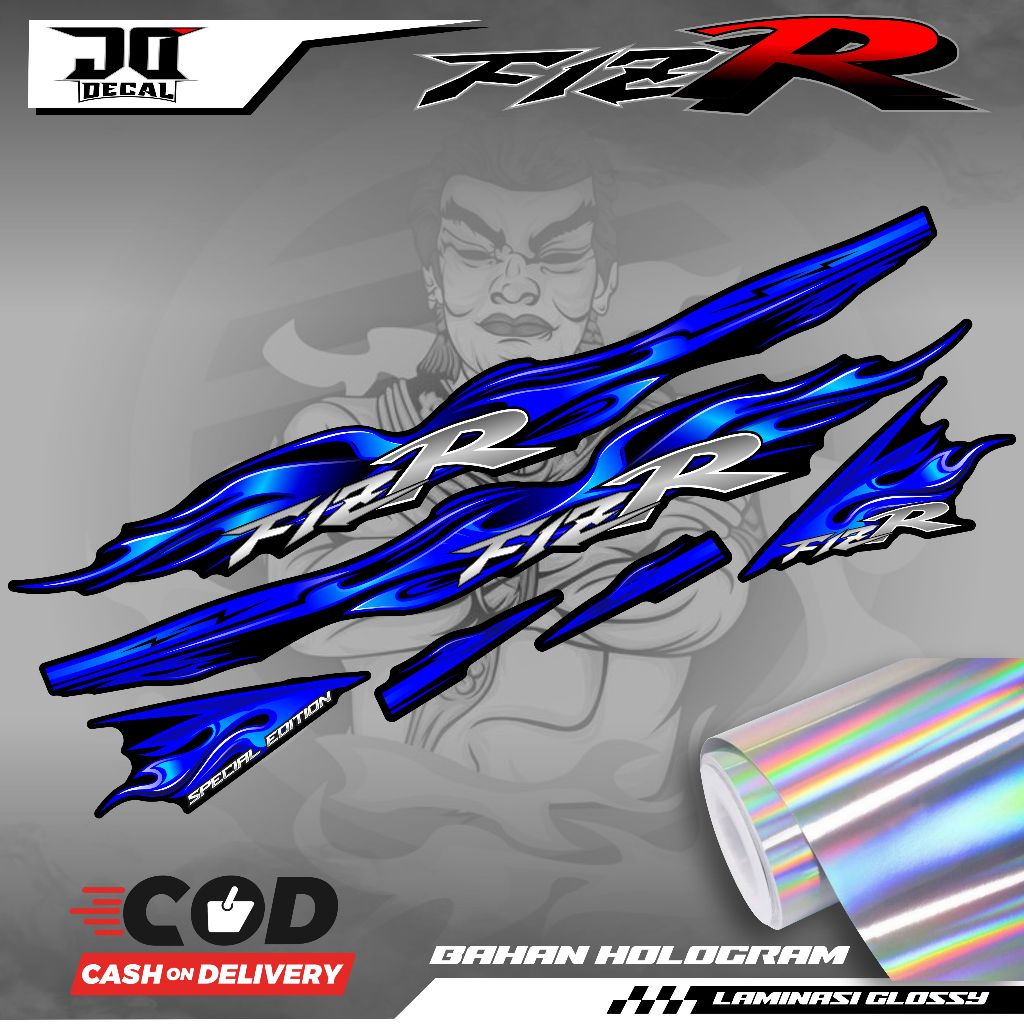 HOLOGRAM STRIPING สติ๊กเกอร์หลากหลาย YAMAHA FIZR FIZ R 2T FLAME CARBON K16