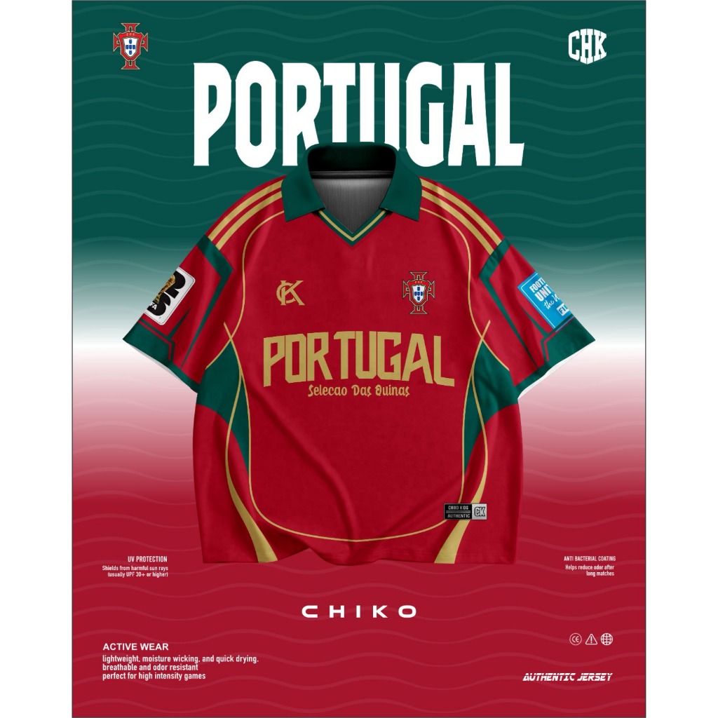 2026 เสื้อฟุตบอลเด็กฟุตบอลโลก / ฟุตบอลโลก / สตรีทแวร์ การพิมพ์เต็มรูปแบบ ดรายฟิต บราซิล / วัสดุโปรตุเกส