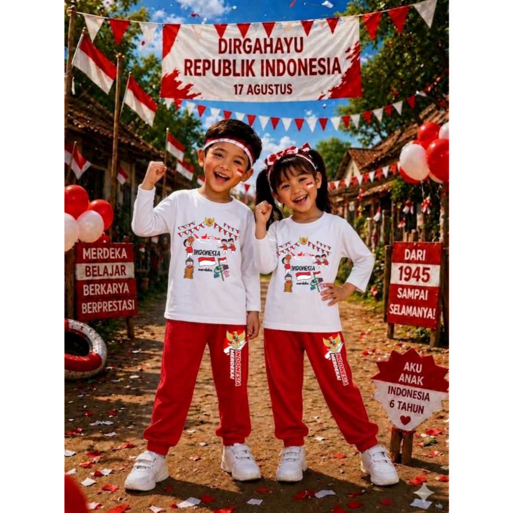 AS_STORE99 - INDEPENDENCE AUGUST 17 T-SHIRT SET / 81TH INDONESIAN INDEPENDENCE DAY ANNIVERSARY SET /