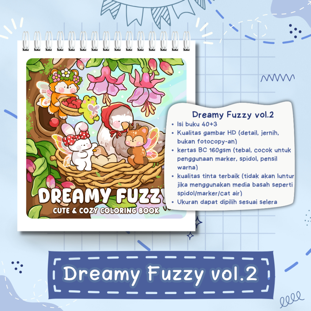 สมุดระบายสี Dreamy Fuzzy Cute N Cozy