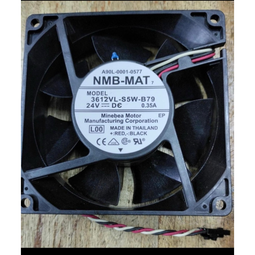 Dc cooling 4" นิ้ว NMB-MAT กล่อง 9X9 ซม.ความหนา 3.2 ซม. 3612VL-S5W-B79 0.35A 24V