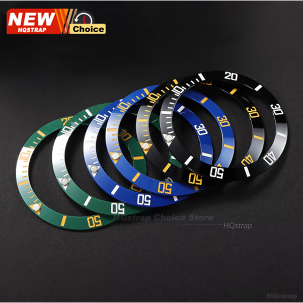 Seiko SKX 007 / 009 Insert Bezel Ceramic Green Blue Black Gold 38mm