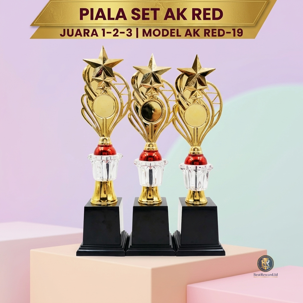 ชุดถ้วย AK RED-19 1st-2nd-3rd Place